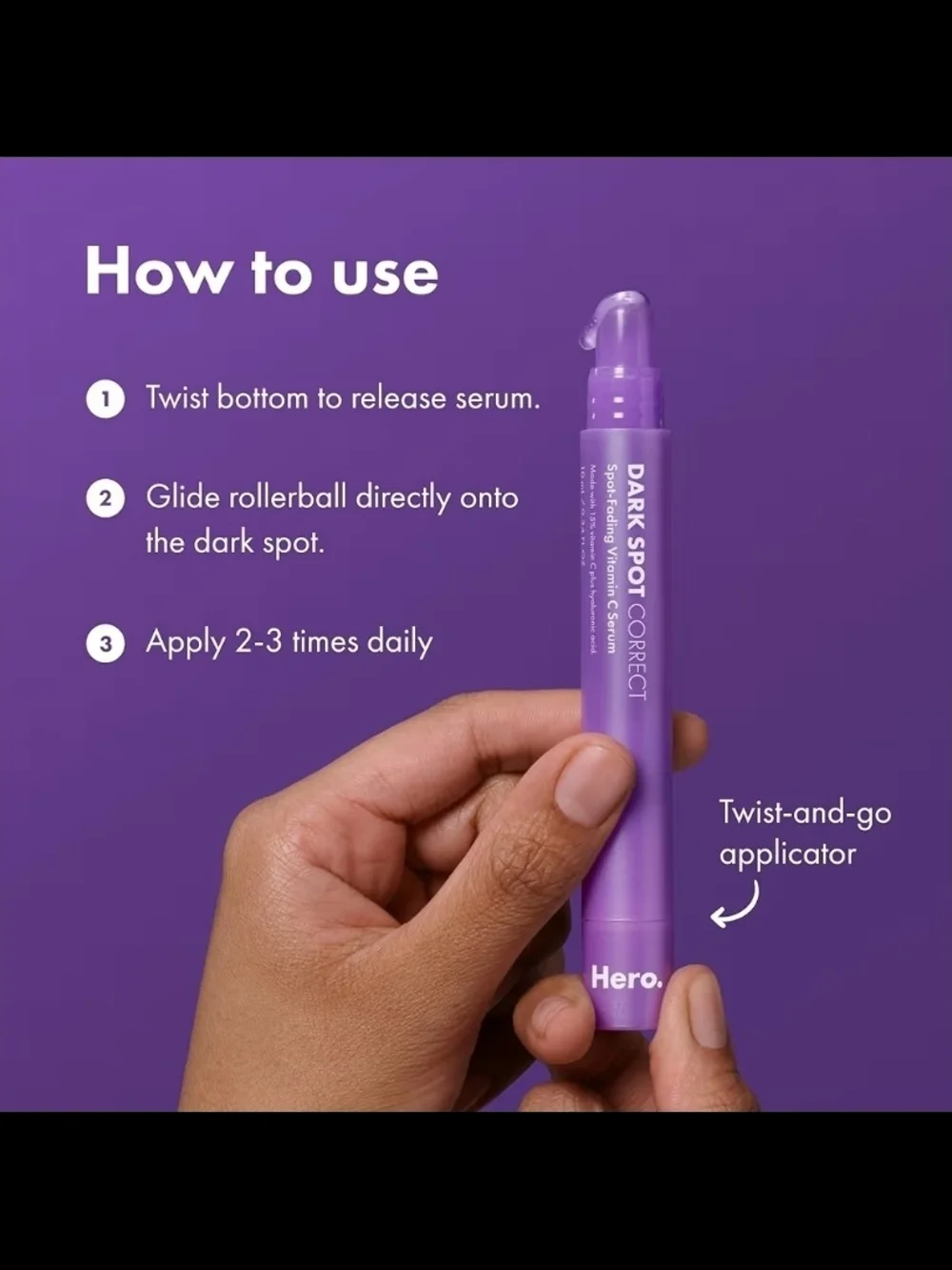Hero Dark Spot Correct Spot‑Fading Vitamin C Serum Pen — 0.34fl Oz BNIB